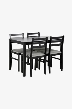 AC Design Furniture Alicante rektangulärt matbordsset med bord och 4 stolar, 110x70x74,5 cm