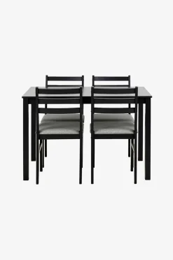 AC Design Furniture Alicante rektangulärt matbordsset med bord och 4 stolar, 110x70x74,5 cm