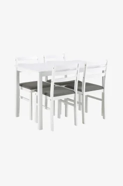 AC Design Furniture Alicante rektangulärt matbordsset med bord och 4 stolar, 110x70x74,5 cm