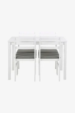 AC Design Furniture Alicante rektangulärt matbordsset med bord och 4 stolar, 110x70x74,5 cm