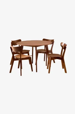 AC Design Furniture Roxby matbordsset med bord och 4 stolar, 105x105x76 cm