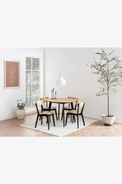 AC Design Furniture Roxby matbordsset med bord och 4 stolar, 105x105x76 cm