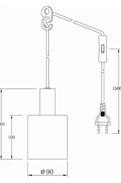 Aneta Lighting Fönsterpendel CYLINDER