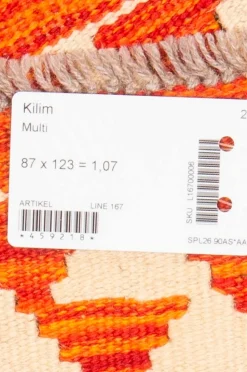 Bargi Ullmatta Kilim Multi 87x123 cm