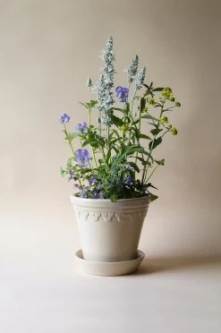 Bergs Potter Kruka med fat Københavner GLAZED, Ø 18 cm