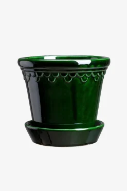 Bergs Potter Kruka med fat Københavner GLAZED, Ø 14 cm