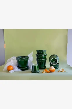 Bergs Potter Kruka med fat Københavner GLAZED, Ø 14 cm