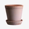 Bergs Potter Kruka med fat Helena RAW, Ø 21 cm
