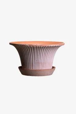 Bergs Potter Kruka med fat Daisy Raw Ø 30 cm