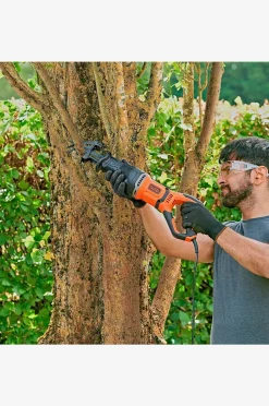 Black & Decker Tiger-/Svärdsåg 750W grenhållare&två sågblad