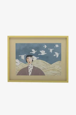 Bloomingville Flyvielle Illustration med ram