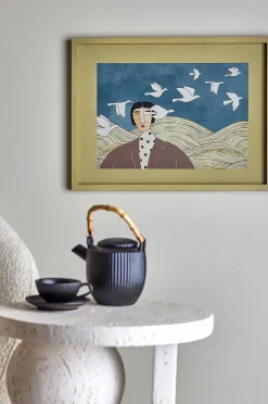 Bloomingville Flyvielle Illustration med ram