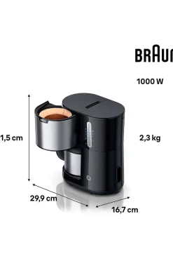 Braun Kaffebryggare / termosbryggare KF1505BK PurShine 1,2 l