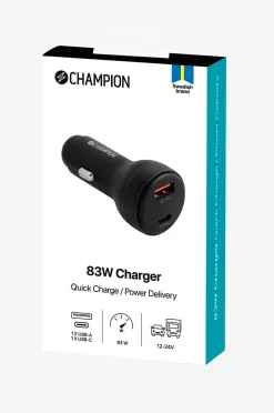 Champion Nordic Billaddare 83W 2-port QC/PD