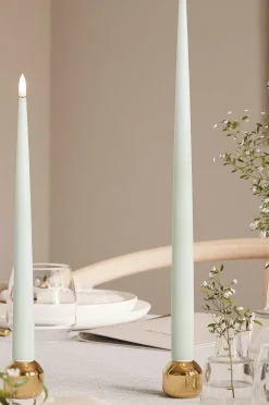 DeluxeHomeart LED Taper Candle Shiny 2,2x38 cm 2 st