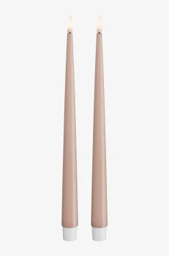 DeluxeHomeart LED Taper Candle Shiny 2,2x28 cm 2 st