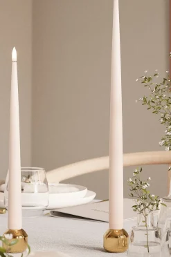 DeluxeHomeart LED Taper Candle Shiny 2,2x28 cm 2 st