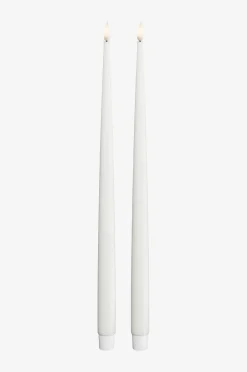 DeluxeHomeart LED Taper Candle Shiny 2,2x38 cm 2 st