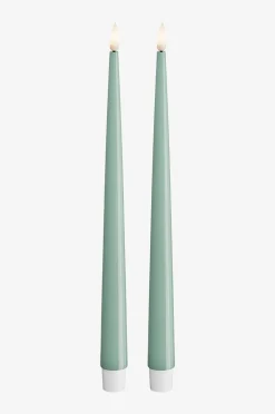 DeluxeHomeart LED Taper Candle Shiny 2,2x28 cm 2 st