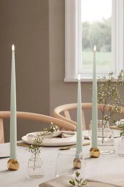 DeluxeHomeart LED Taper Candle Shiny 2,2x28 cm 2 st