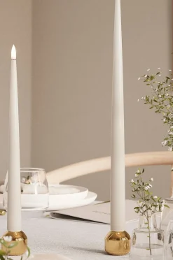 DeluxeHomeart LED Taper Candle Shiny 2,2x38 cm 2 st