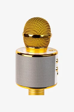 Denver Bluetooth Karaoke Mikrofon Med Inbyggd Högtalare Guld