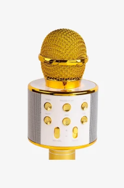 Denver Bluetooth Karaoke Mikrofon Med Inbyggd Högtalare Guld
