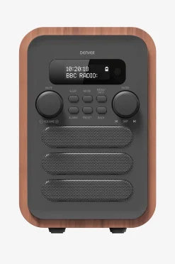 Denver FM/DAB+ Radio Bluetooth Trä/grå