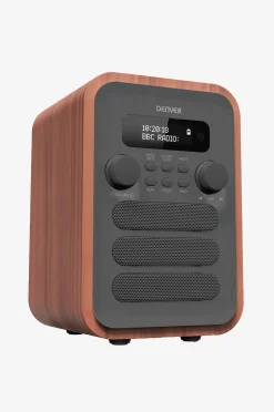 Denver FM/DAB+ Radio Bluetooth Trä/grå