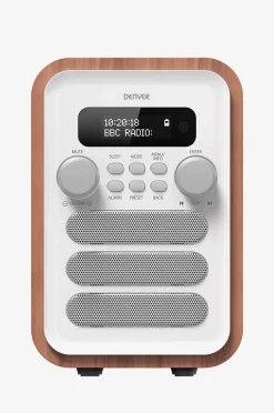 Denver FM/DAB+ Radio Bluetooth Trä/Vit