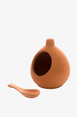 Dexam Saltkällare med sked Terracotta