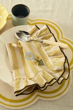 Ellos Home Servetter Elly Classic Stripe i återvunnet halvlinne 2-pack