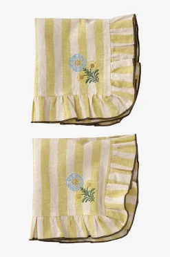 Ellos Home Servetter Elly Classic Stripe i återvunnet halvlinne 2-pack