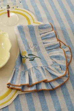 Ellos Home Servetter Elly Classic Stripe i återvunnet halvlinne 2-pack