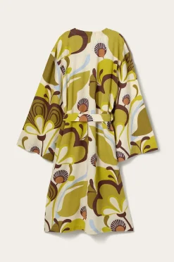 Ellos Home Kimono Elly Retro i återvunnet halvlinne