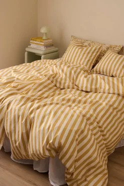 Ellos Home Påslakanset Crystal Stripe i bomullspercale 2 eller 3 delar