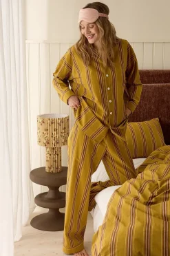 Ellos Home Pyjamasbyxor Avery Stripe i bomullspercale