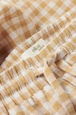 Ellos Home Pyjamasshorts Elly Check i återvunnet halvlinne
