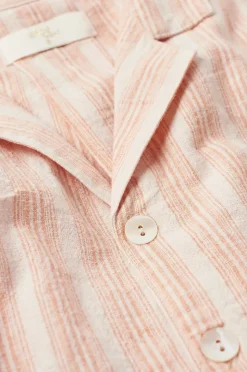 Ellos Home Pyjamasskjorta Elly Stripe i återvunnet halvlinne