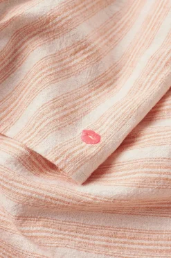 Ellos Home Pyjamasskjorta Elly Stripe i återvunnet halvlinne