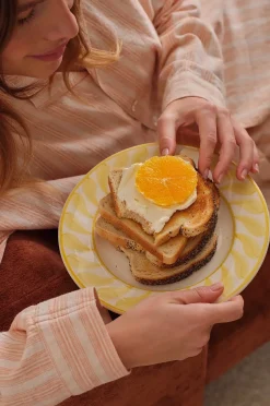 Ellos Home Pyjamasskjorta Elly Stripe i återvunnet halvlinne