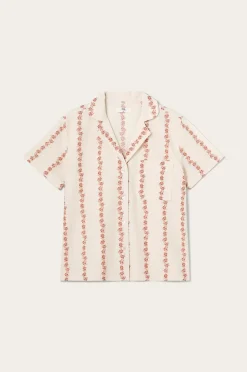 Ellos Home Pyjamasskjorta Juliette Garland Camp Collar i bomull