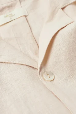 Ellos Home Pyjamasskjorta Long Sleeve Shirt Elly i återvunnet halvlinne