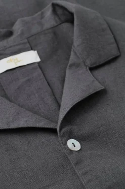 Ellos Home Pyjamasskjorta Long Sleeve Shirt Elly i återvunnet halvlinne