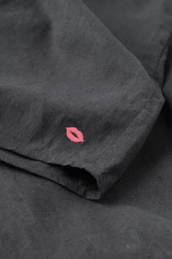Ellos Home Pyjamasskjorta Long Sleeve Shirt Elly i återvunnet halvlinne