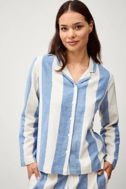 Ellos Home Pyjamasskjorta Valerie Block Stripe Long Sleeve