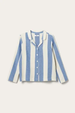 Ellos Home Pyjamasskjorta Valerie Block Stripe Long Sleeve