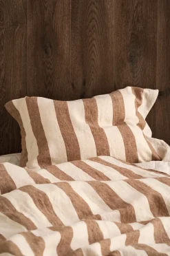 Ellos Home Örngott Candice Block Stripe i tvättat lin