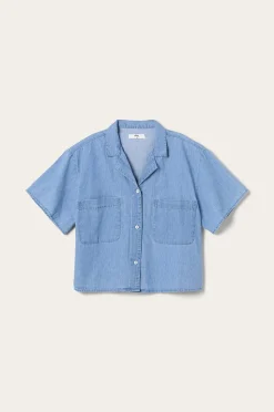 Ellos Home Skjorta Denim Camp Collar