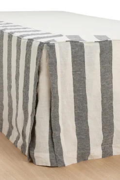 Ellos Home Sängkappa Candice Block Stripe i bomull höjd 52 cm